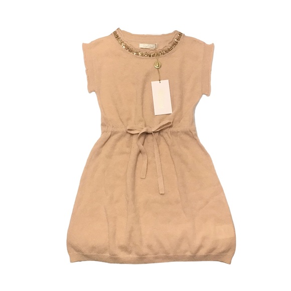 🆕 Pale Cloud Dakota Angora Beaded Sweater Dress - Picture 1 of 4